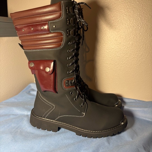 NWOT- Addax Ridge unisex steampunk/goth conceal n carry riding boots size 46